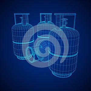 Flammable gas tank wireframe