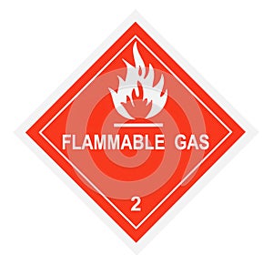 Flammable Gas Warning Label photo