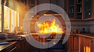 flammable kitchen fire safety