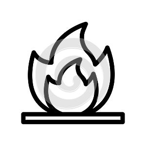 flammable line icon illustration vector graphic