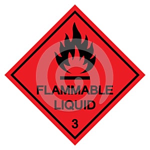 Flammable Liquid Symbol Sign Isolate On White Background,Vector Illustration EPS.10 photo