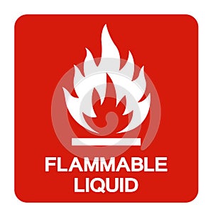 Flammable Liquid Symbol Sign ,Vector Illustration, Isolate On White Background Label. EPS10