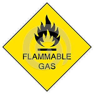 Flammable LPG Symbol Sign Isolate On White Background,Vector Illustration EPS.10