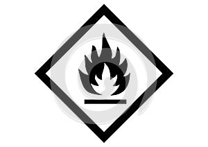 Flammable object icon photo