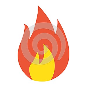 Flammable symbol flat icon, logistic