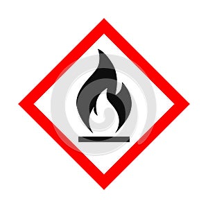 Flammable symbol icon