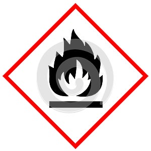 Flammable symbol sign