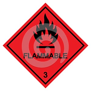 Flammable Symbol Sign Isolate On White Background,Vector Illustration EPS.10