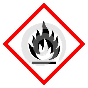 Flammable Symbol Sign ,Vector Illustration, Isolate On White Background Label .EPS10 photo