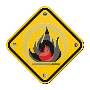 Flammable warning sign