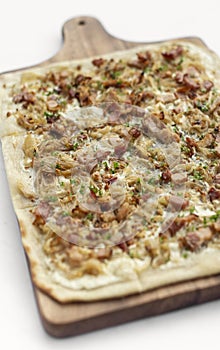 Flammkuchen tarte flambee flatbread traditional german alsace pizza