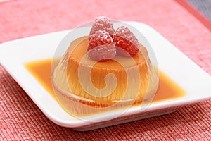 Flan dessert photo