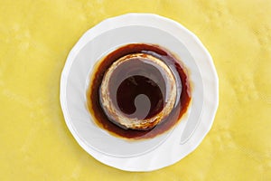 Flan with syrup