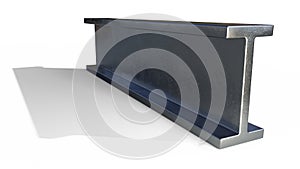 flange beam rolled metal - isolated conceptual industrial 3D illustration