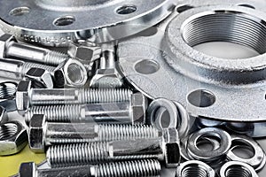 Flange screws and nuts