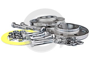 Flange screws and nuts