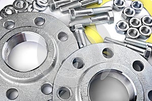 Flange screws and nuts