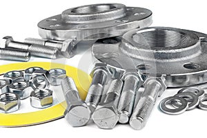 Flange screws and nuts