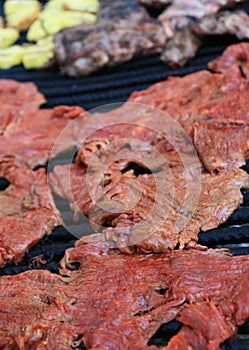 Flank steak barbecue