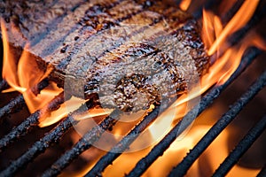 Flank Steak On Grill photo