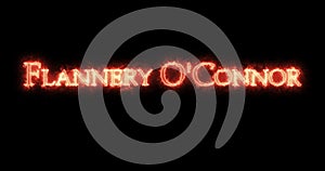 Flannery O`Connor written with fire. Loop