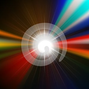 Flare bright shiny star