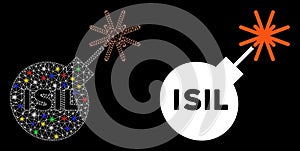 Flare Mesh 2D ISIL Bomb Icon with Flare Spots
