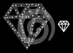 Glowing Mesh Brilliant with Lightspots