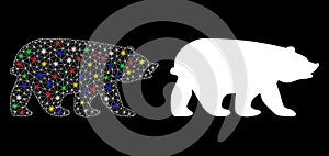 Flare Mesh Carcass Bear Icon with Flare Spots photo