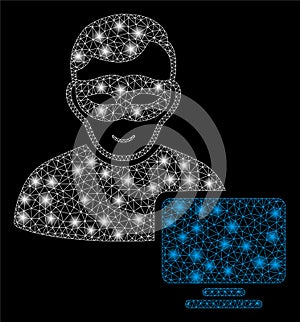 Flare Mesh Carcass Computer Hacker with Flare Spots