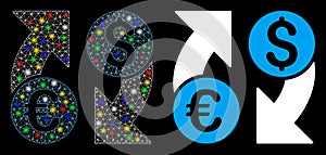 Flare Mesh Carcass Currency Change Icon with Flare Spots photo