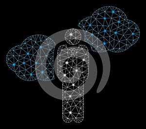 Flare Mesh Carcass Cloud Startupper Person with Flare Spots