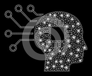 Flare Mesh 2D Brain Circuit with Flare Spots