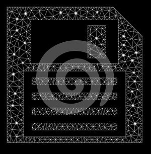 Flare Mesh 2D Floppy Disk with Flare Spots