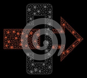 Flare Mesh Carcass Gateway with Light Spots