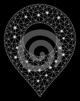 Flare Mesh Wire Frame Map Marker with Flare Spots