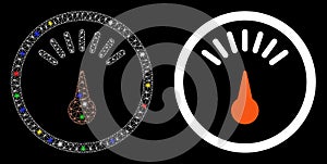 Flare Mesh Network Meter Icon with Flare Spots
