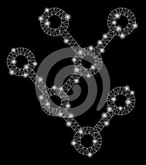 Flare Mesh Network Binary Tree with Flash Spots