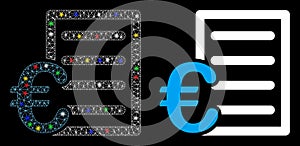 Flare Mesh Network Euro Pricelist Icon with Flare Spots