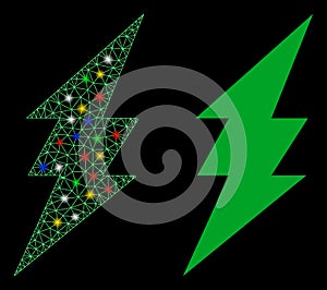 Flare Mesh Network Execute Icon with Flare Spots