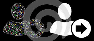 Flare Mesh 2D Next User Icon with Flare Spots