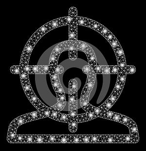 Flare Mesh Wire Frame Target with Flare Spots