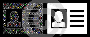 Flare Mesh Network User Account Icon with Flash Spots