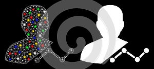 Flare Mesh 2D User Analytics Icon with Flare Spots