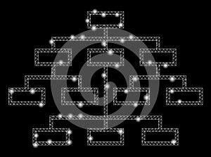 Flare Mesh Wire Frame Algorithm Tree with Flare Spots