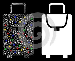 Flare Mesh Wire Frame Carryon Bag Icon with Flare Spots