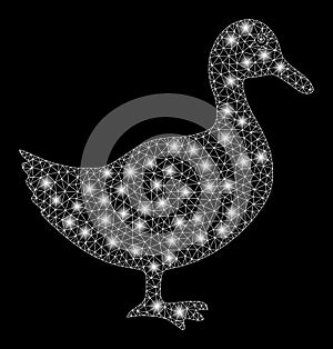 Flare Mesh Wire Frame Duck with Flare Spots photo