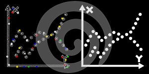 Flare Mesh Wire Frame Functions Plot Icon with Flare Spots