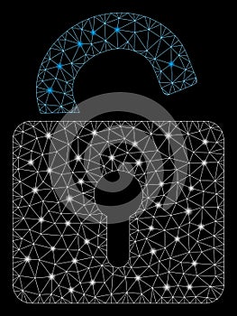 Flare Mesh Wire Frame Open Lock with Flare Spots