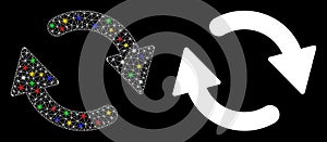 Flare Mesh Wire Frame Refresh Icon with Flare Spots